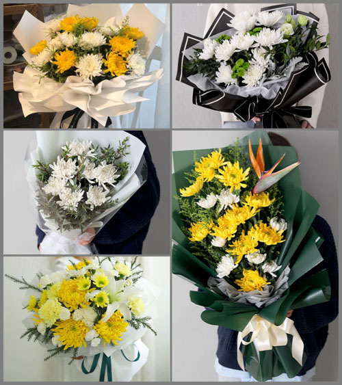 山东莱芜莱城区大王庄镇小王庄村白事花束代送